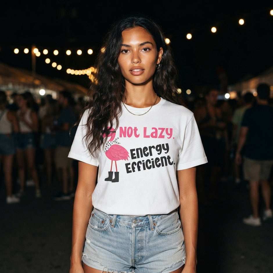 T-Shirt Not Lazy Flamingo T-Shirt Not Lazy Flamingo T-Shirt