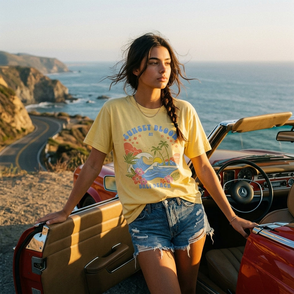 T-Shirt Sunset Bloom T-Shirt Sunset Bloom T-Shirt