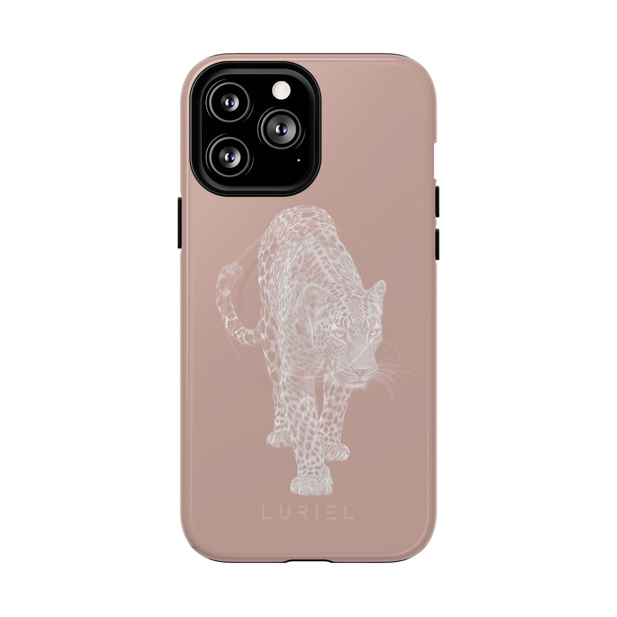 Phone Case White Leopard Outline Tough Magsafe Case White Leopard Outline Tough Magsafe Case