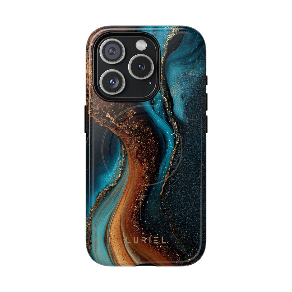 Phone Case Blue Orange Agate Tough Magsafe Case Blue Orange Agate Tough Magsafe Case