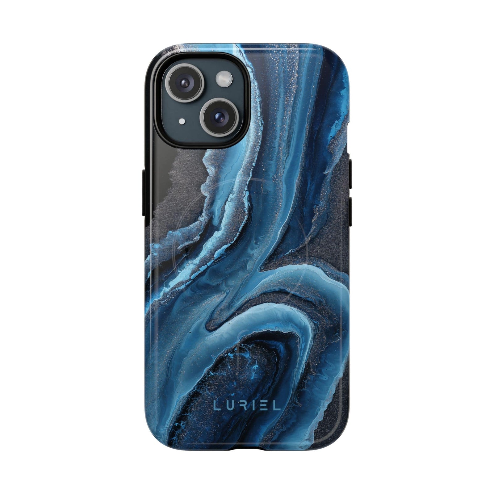 Phone Case Blue Agate Swirls Tough Magsafe Phone Case Blue Agate Swirls Tough Magsafe Phone Case