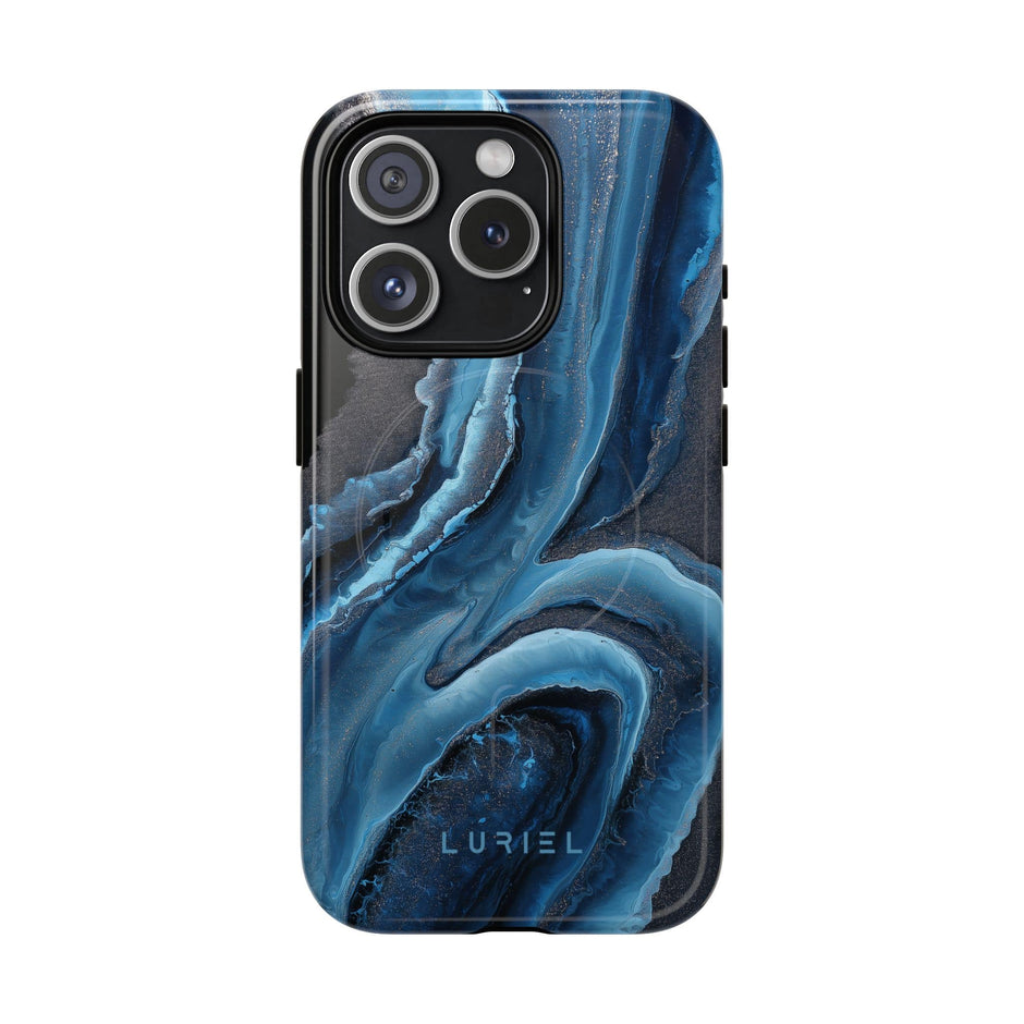 Phone Case Blue Agate Swirls Tough Magsafe Phone Case Blue Agate Swirls Tough Magsafe Phone Case