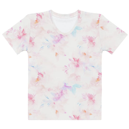 Watercolor Pink Women’s cotton crew neck t-shirt Watercolor Pink Women’s cotton crew neck t-shirt