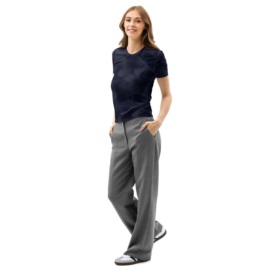 Poetic Blue Women’s cotton crew neck t-shirt Poetic Blue Women’s cotton crew neck t-shirt