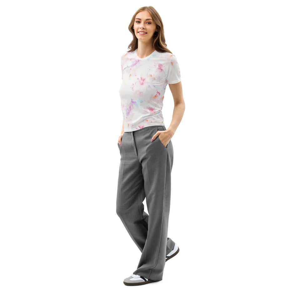 Watercolor Pink Women’s cotton crew neck t-shirt Watercolor Pink Women’s cotton crew neck t-shirt