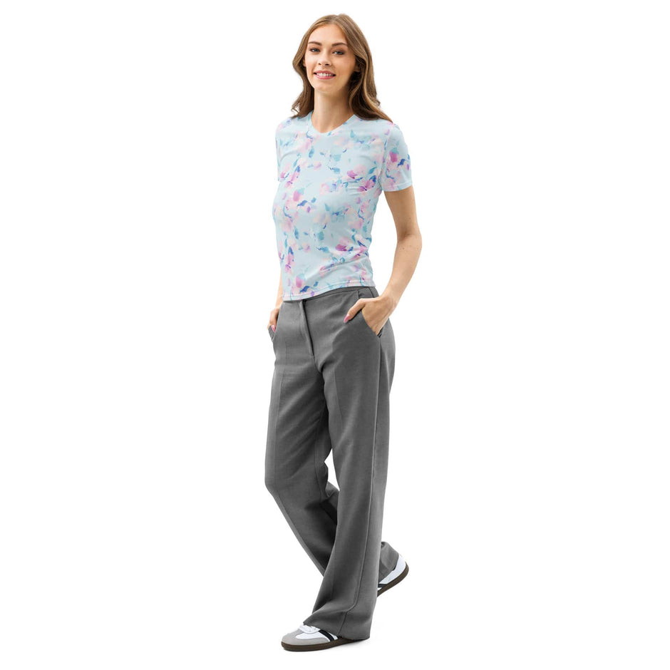 Pastel Blues Women’s cotton crew neck t-shirt Pastel Blues Women’s cotton crew neck t-shirt