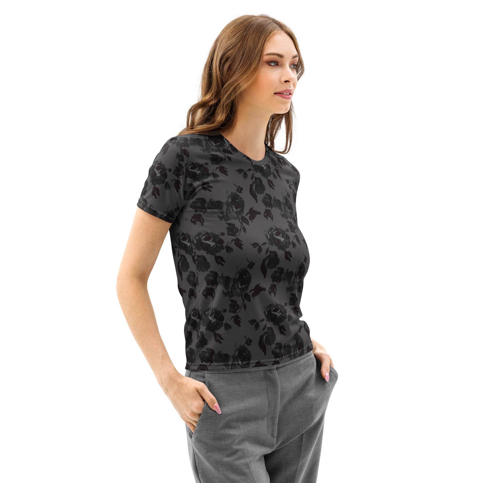 Rose Noire Women’s cotton crew neck t-shirt Rose Noire Women’s cotton crew neck t-shirt