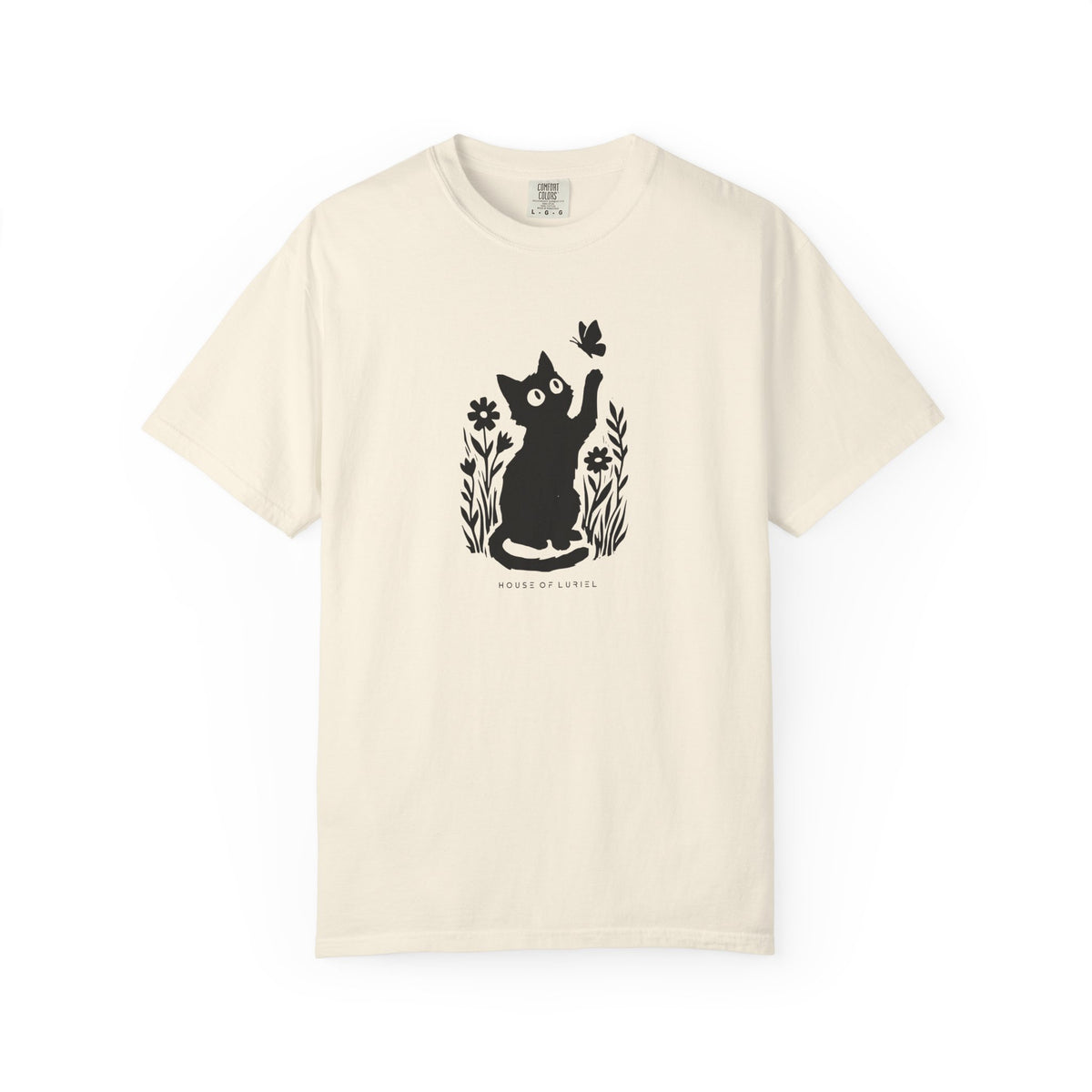 T-Shirt Cat & Butterfly Graphic T-Shirt Cat & Butterfly Graphic T-Shirt