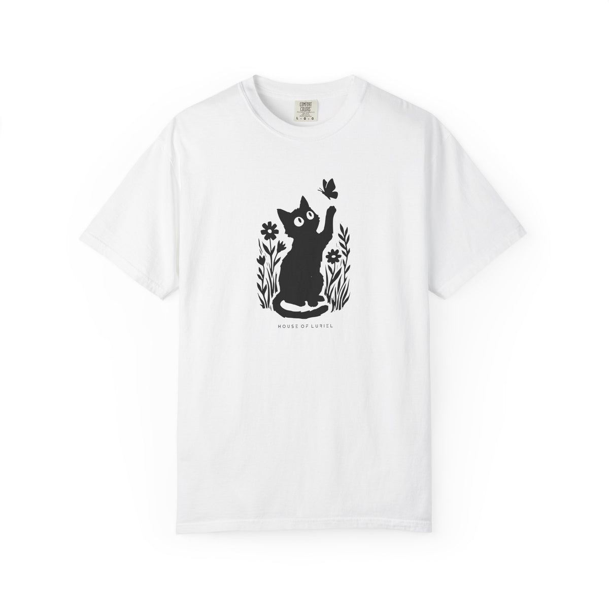 T-Shirt Cat & Butterfly Graphic T-Shirt Cat & Butterfly Graphic T-Shirt