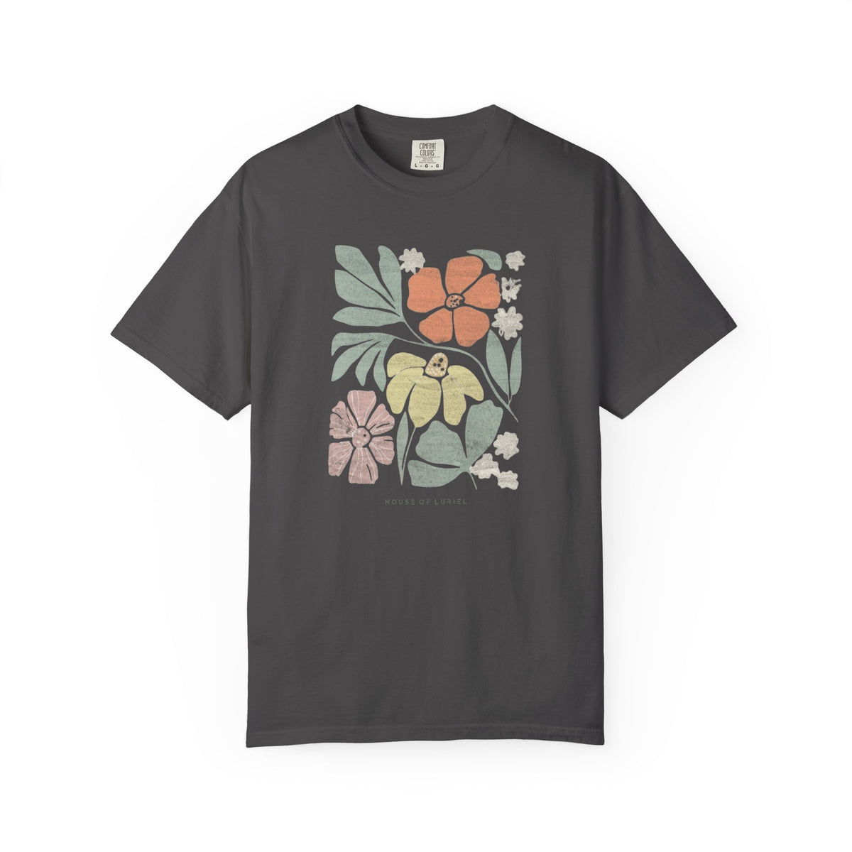 T-Shirt Cream Floral Block Print T-Shirt Cream Floral Block Print T-Shirt