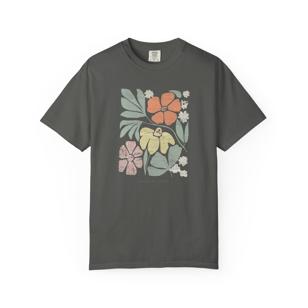 T-Shirt Cream Floral Block Print T-Shirt Cream Floral Block Print T-Shirt