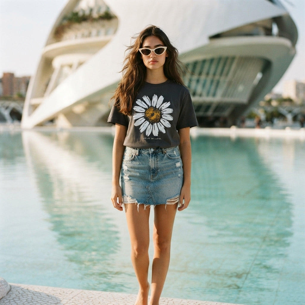 T-Shirt Daisy Vintage Flower T-Shirt Daisy Vintage Flower T-Shirt