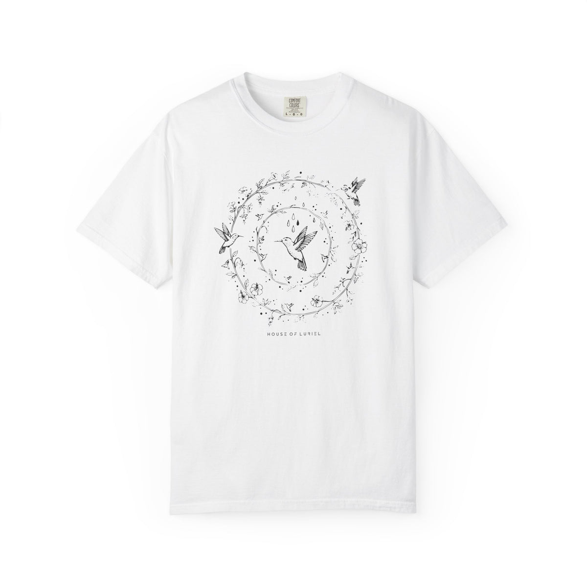 T-Shirt Hummingbird Floral Circle Graphic T-Shirt Hummingbird Floral Circle Graphic T-Shirt