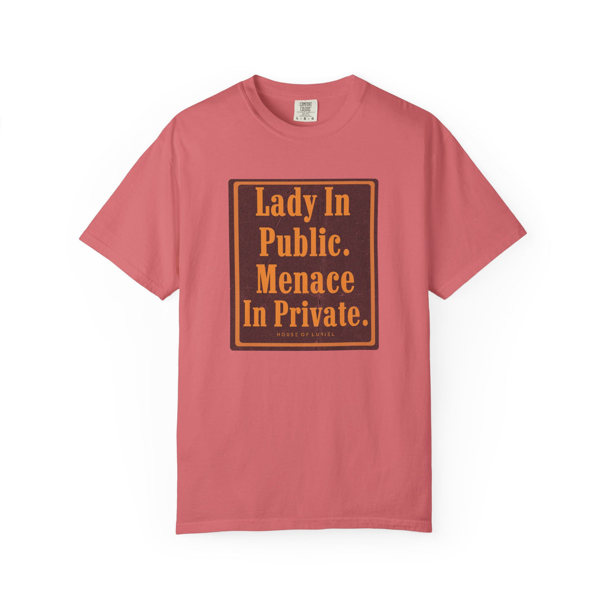 T-Shirt Lady In Public. Menace In Private. T-Shirt Lady In Public. Menace In Private. T-Shirt