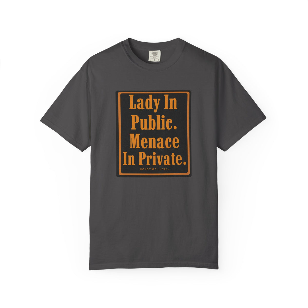 T-Shirt Lady In Public. Menace In Private. T-Shirt Lady In Public. Menace In Private. T-Shirt