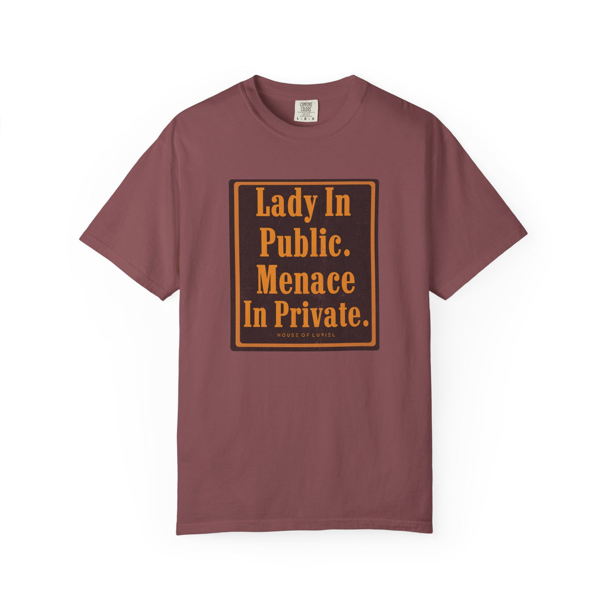 T-Shirt Lady In Public. Menace In Private. T-Shirt Lady In Public. Menace In Private. T-Shirt