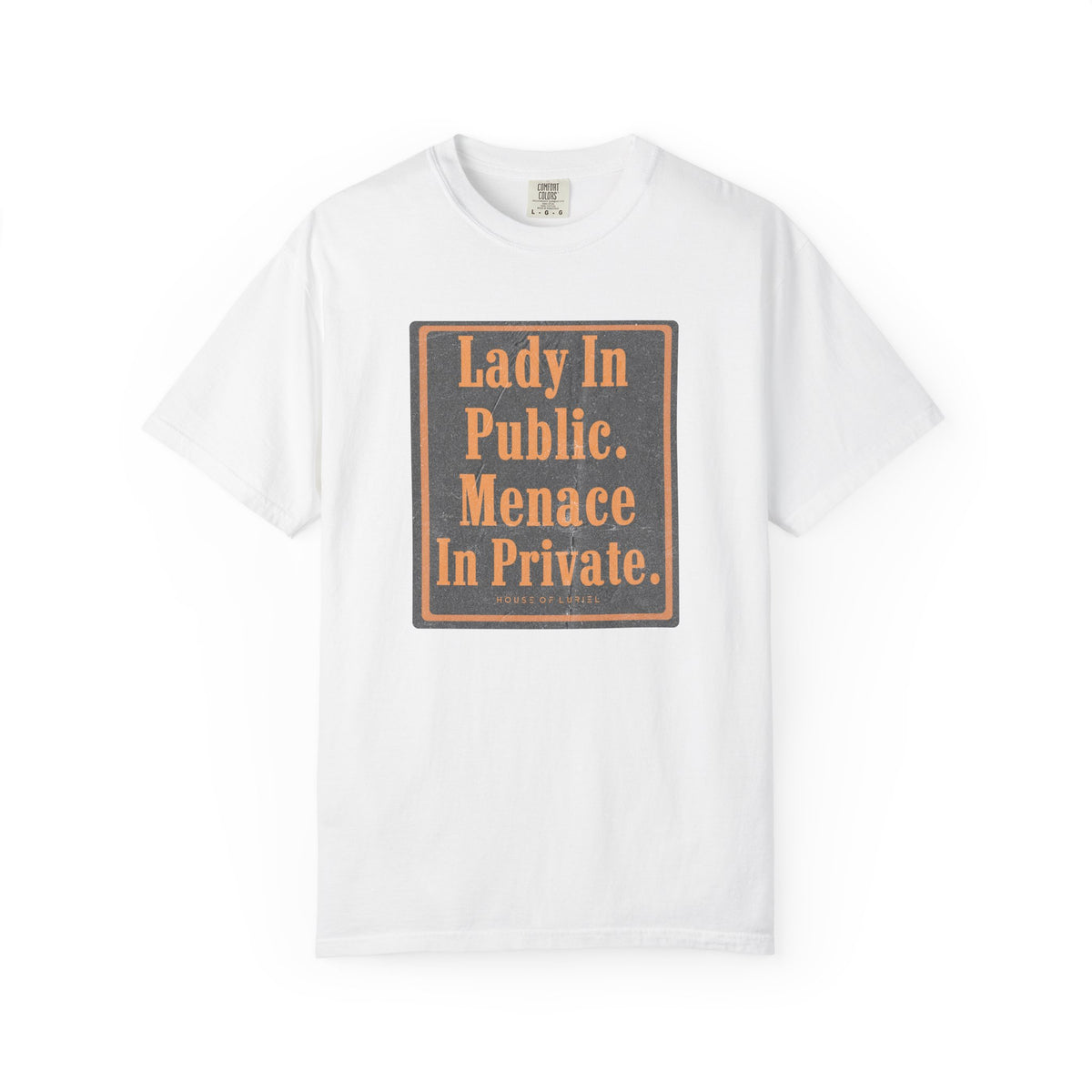 T-Shirt Lady In Public. Menace In Private. T-Shirt Lady In Public. Menace In Private. T-Shirt