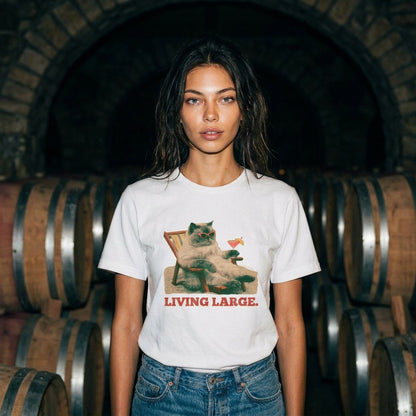 T-Shirt Living Large Cat T-Shirt Living Large Cat T-Shirt
