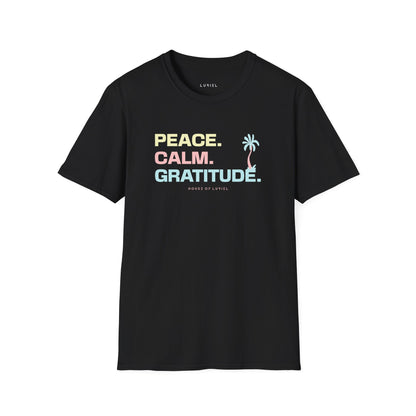T-Shirt Peace. Calm. Gratitude. T-Shirt Peace. Calm. Gratitude. T-Shirt