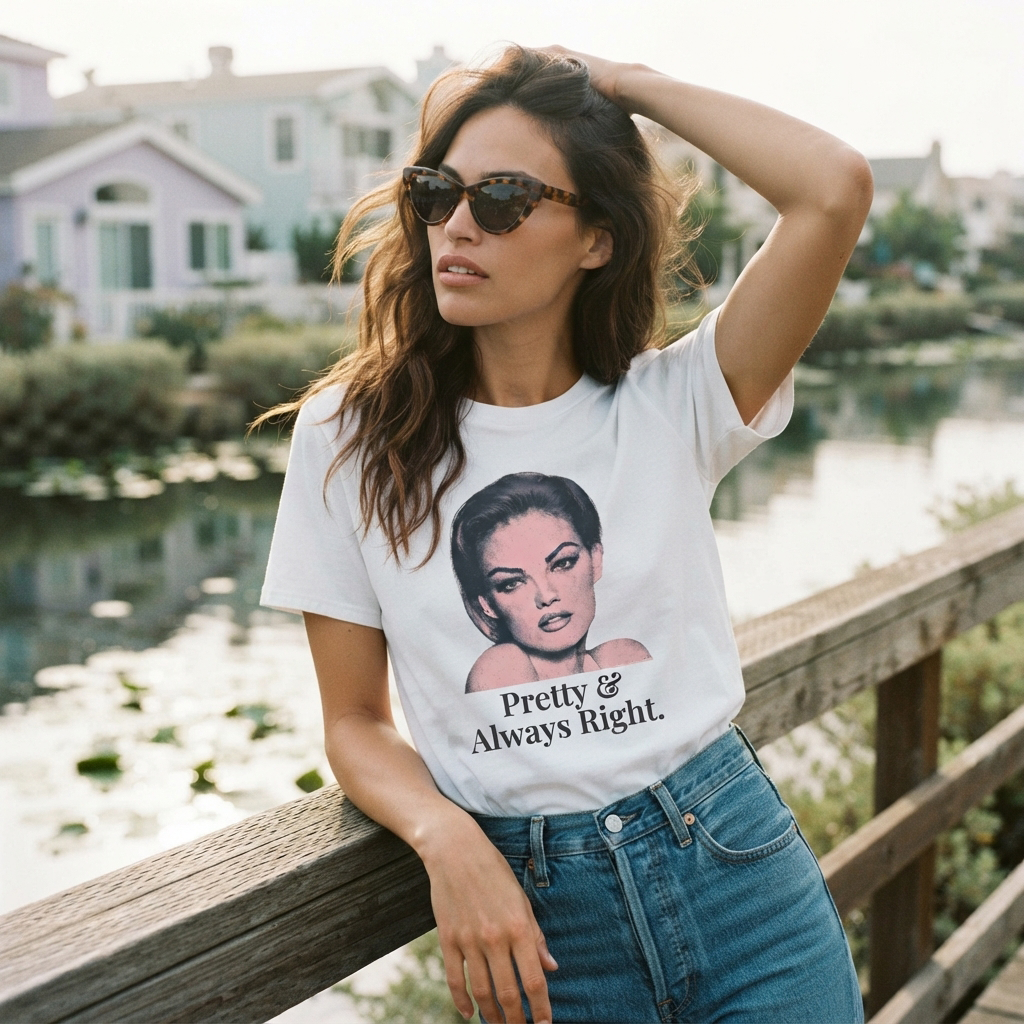 T-Shirt Pretty & Always Right T-Shirt Pretty & Always Right T-Shirt