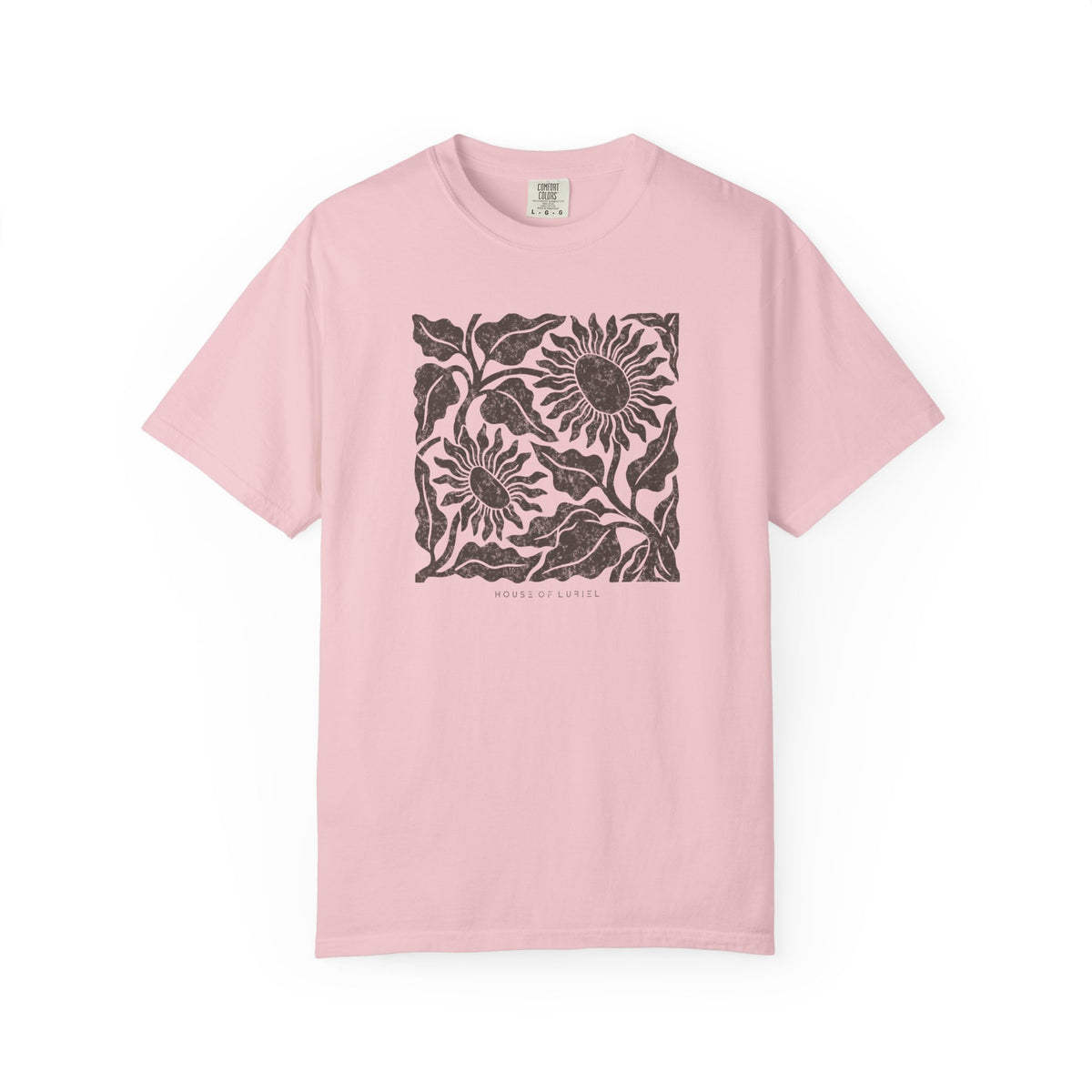 T-Shirt Sunflower Block Print T-Shirt Sunflower Block Print T-Shirt
