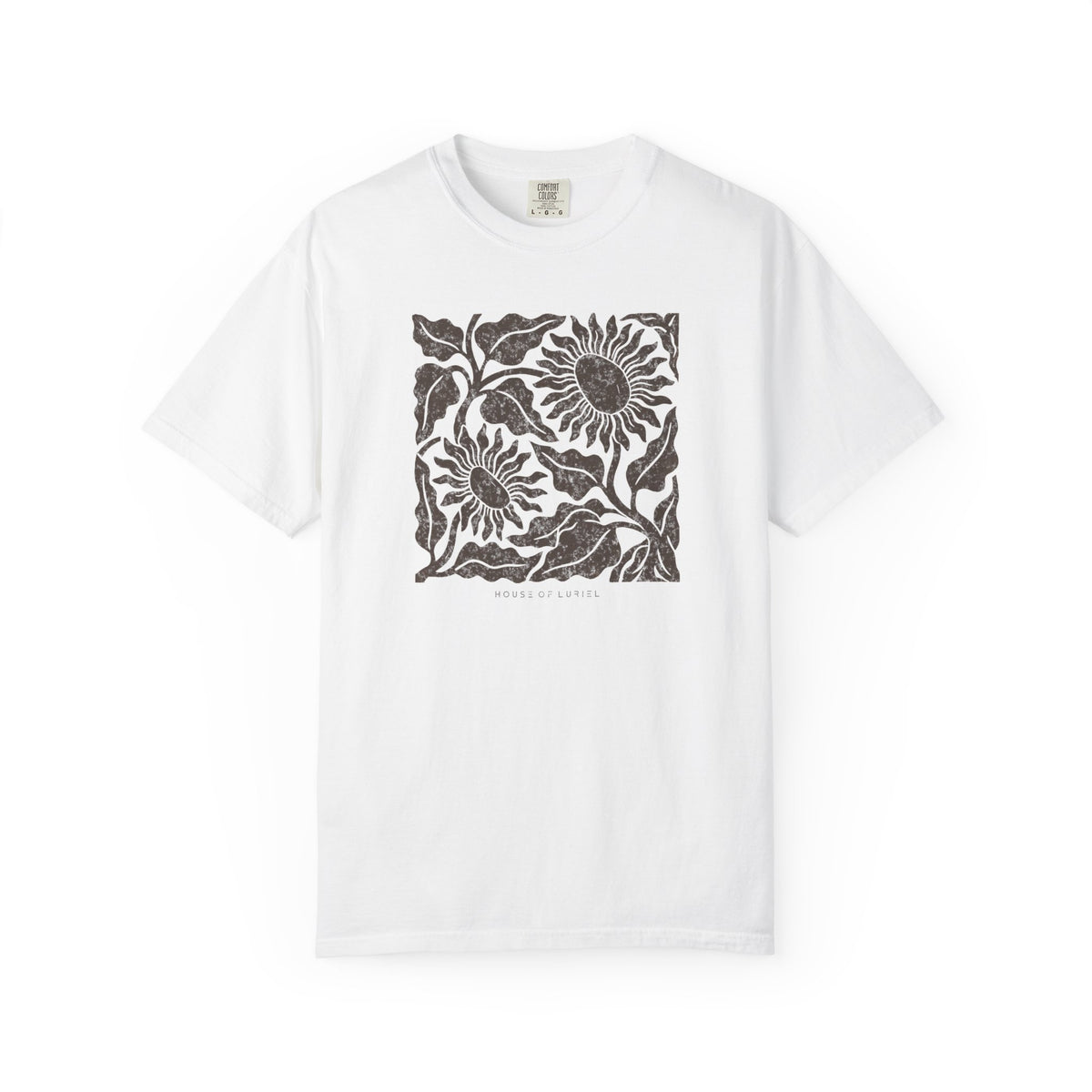 T-Shirt Sunflower Block Print T-Shirt Sunflower Block Print T-Shirt