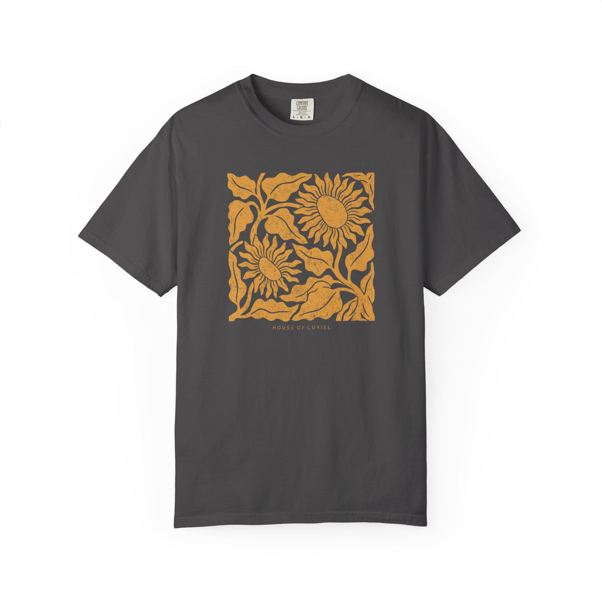 T-Shirt Sunflower Block Print T-Shirt Sunflower Block Print T-Shirt