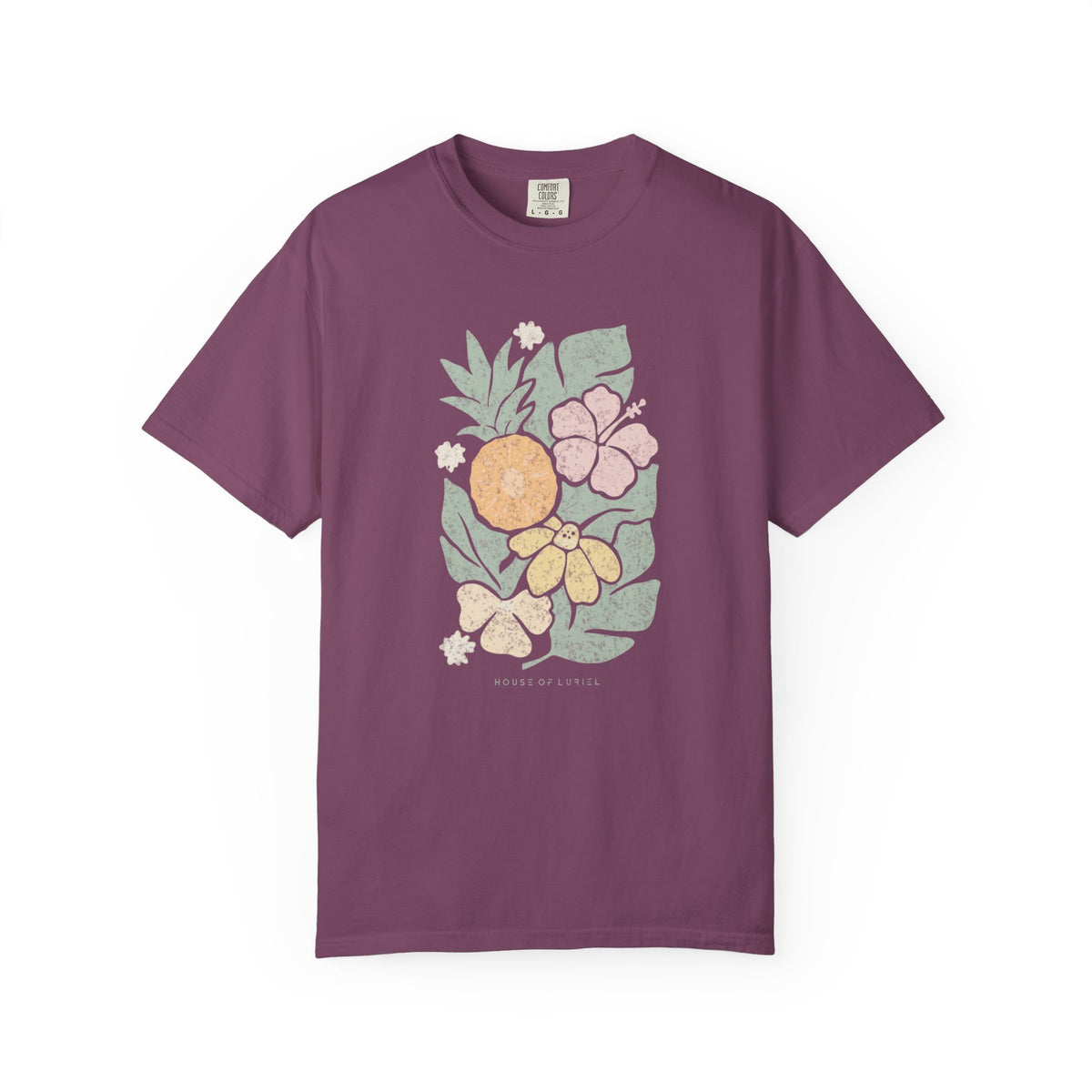 T-Shirt Tropical Floral and Fruits T-Shirt Tropical Floral and Fruits T-Shirt