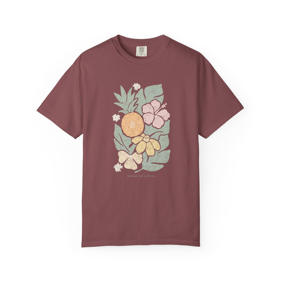 T-Shirt Tropical Floral and Fruits T-Shirt Tropical Floral and Fruits T-Shirt