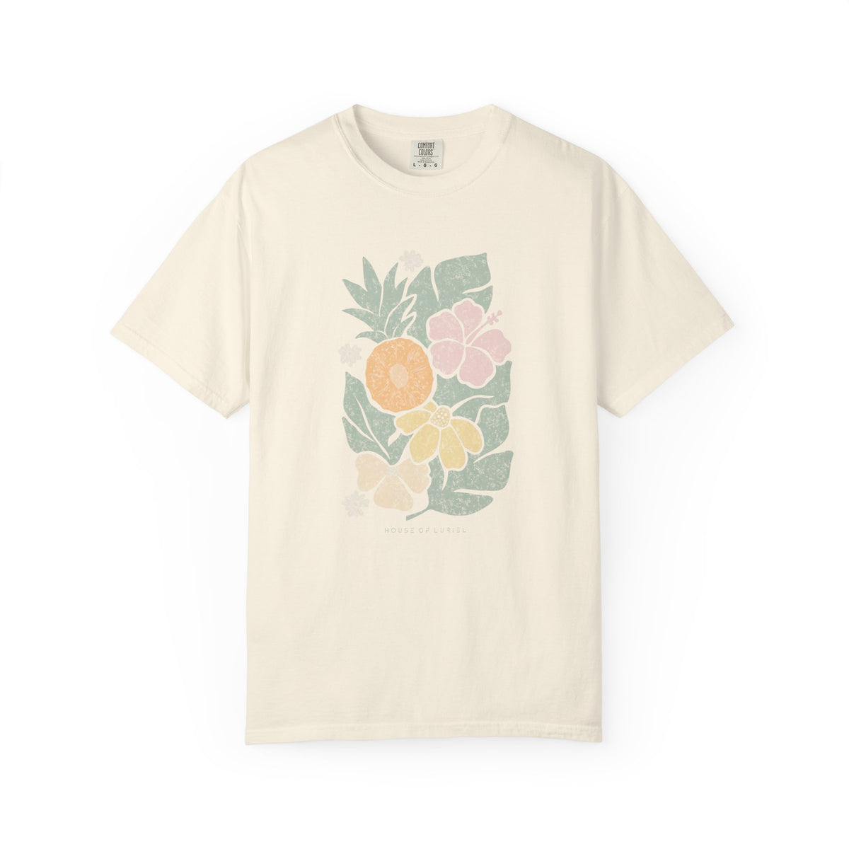 T-Shirt Tropical Floral and Fruits T-Shirt Tropical Floral and Fruits T-Shirt