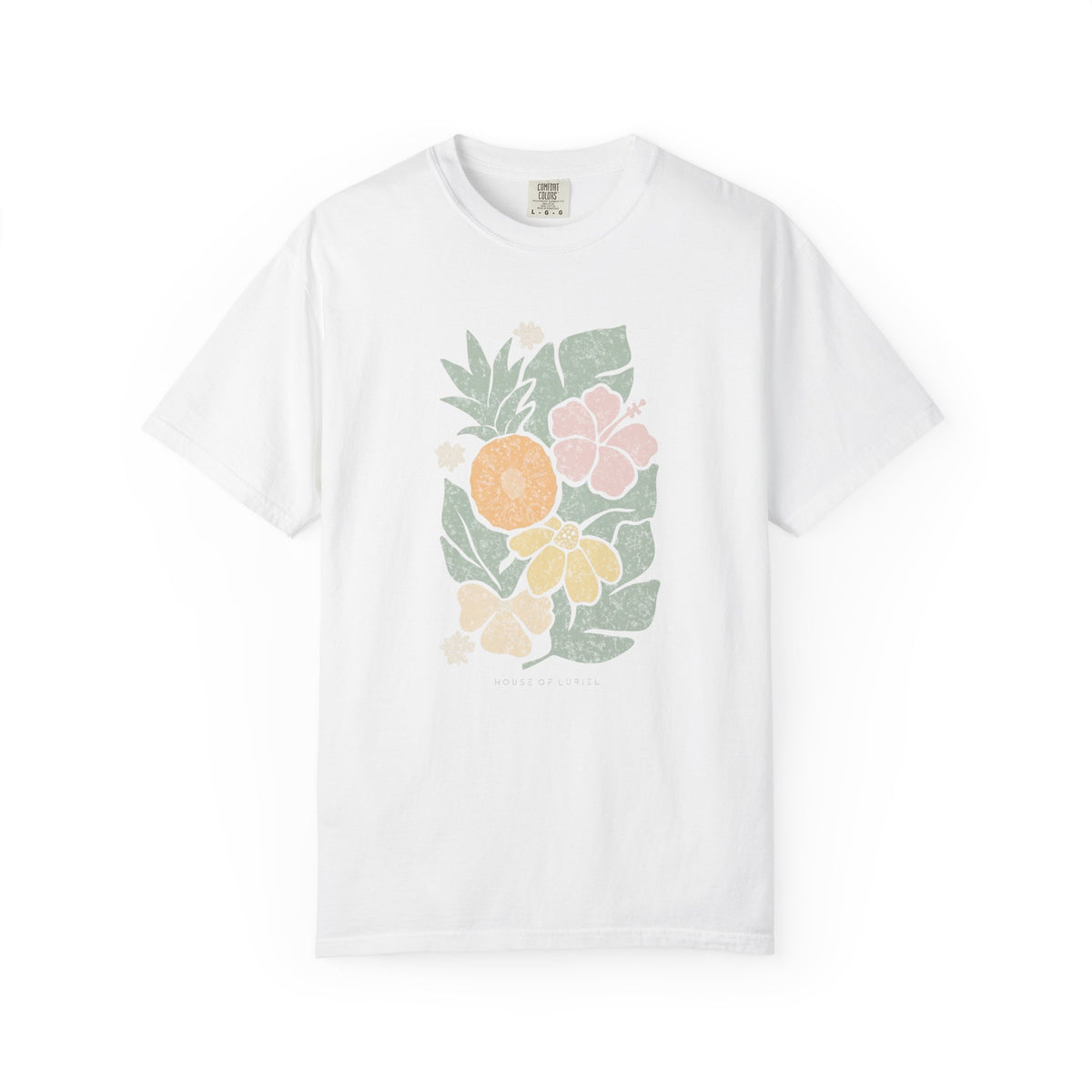T-Shirt Tropical Floral and Fruits T-Shirt Tropical Floral and Fruits T-Shirt
