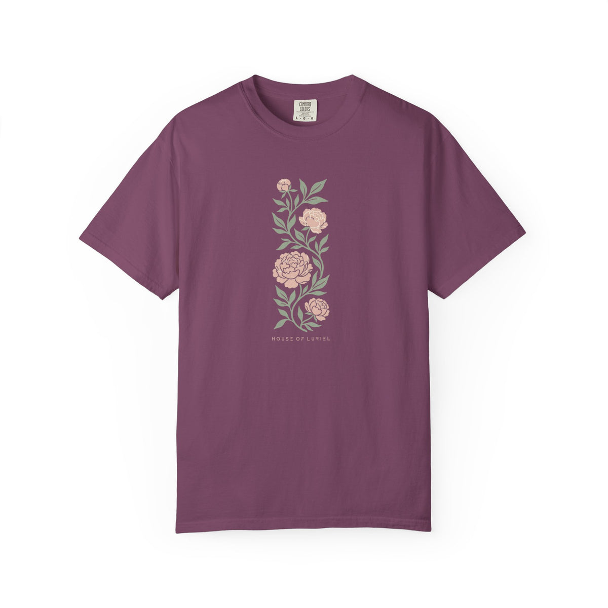 T-Shirt Vertical Floral Peony T-Shirt Vertical Floral Peony T-Shirt