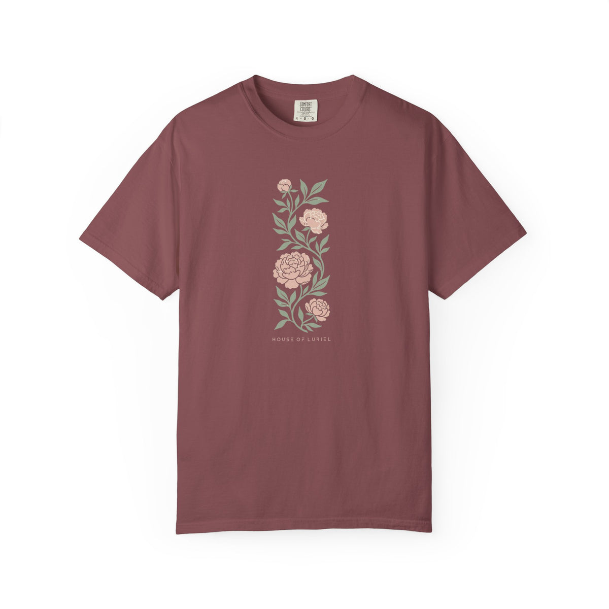 T-Shirt Vertical Floral Peony T-Shirt Vertical Floral Peony T-Shirt