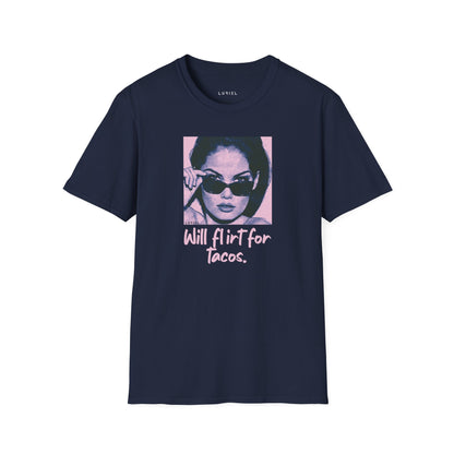 T-Shirt Will Flirt For Tacos T-Shirt Will Flirt For Tacos T-Shirt