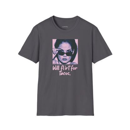 T-Shirt Will Flirt For Tacos T-Shirt Will Flirt For Tacos T-Shirt