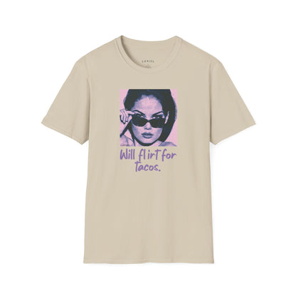 T-Shirt Will Flirt For Tacos T-Shirt Will Flirt For Tacos T-Shirt