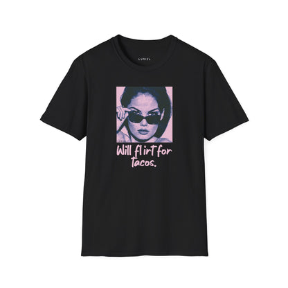 T-Shirt Will Flirt For Tacos T-Shirt Will Flirt For Tacos T-Shirt