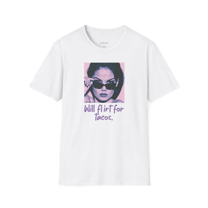 T-Shirt Will Flirt For Tacos T-Shirt Will Flirt For Tacos T-Shirt