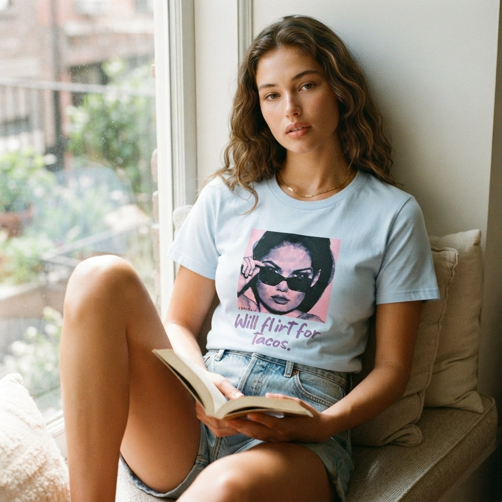 T-Shirt Will Flirt For Tacos T-Shirt Will Flirt For Tacos T-Shirt